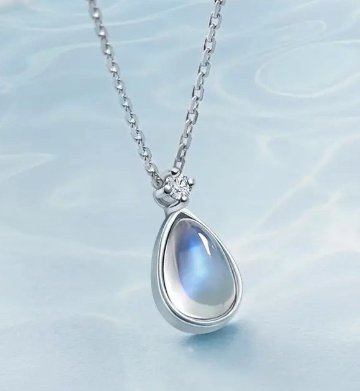 Jewelry × Vintage Water Drop Moonstone Pendant Necklace Size ONE SIZE - 3 Thumbnail