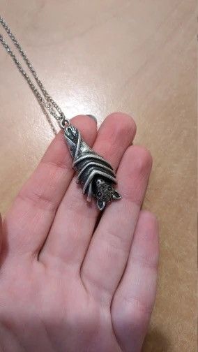 Jewelry Mystery Vampire Bat Necklace in Silver, Men's