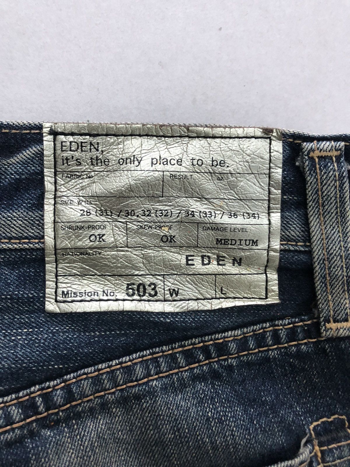 Edwin Edwin 503 Moon Raker TRASHED Denim Size US 32 / EU 48 - 8 Thumbnail
