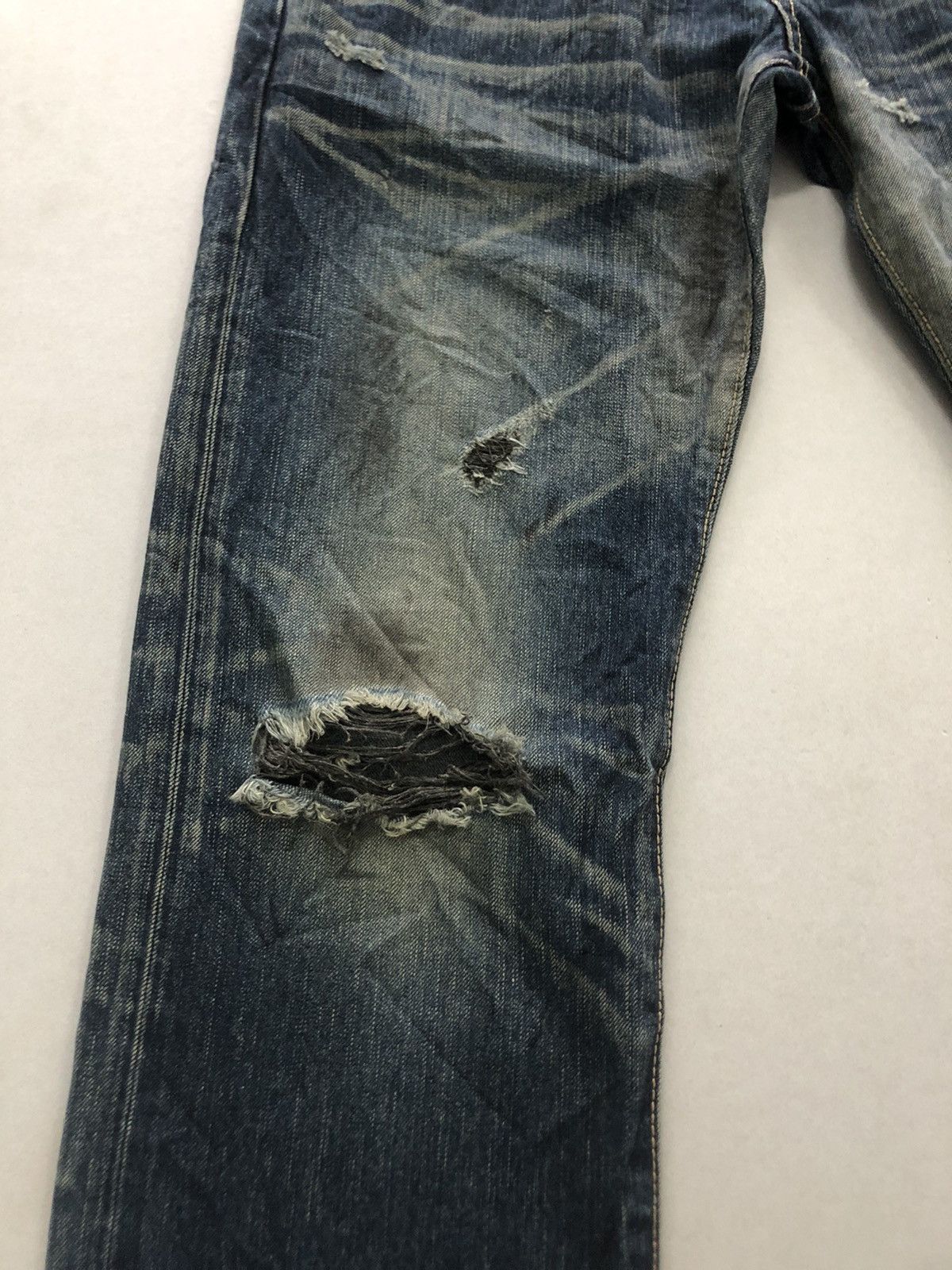 Edwin Edwin 503 Moon Raker TRASHED Denim Size US 32 / EU 48 - 4 Thumbnail