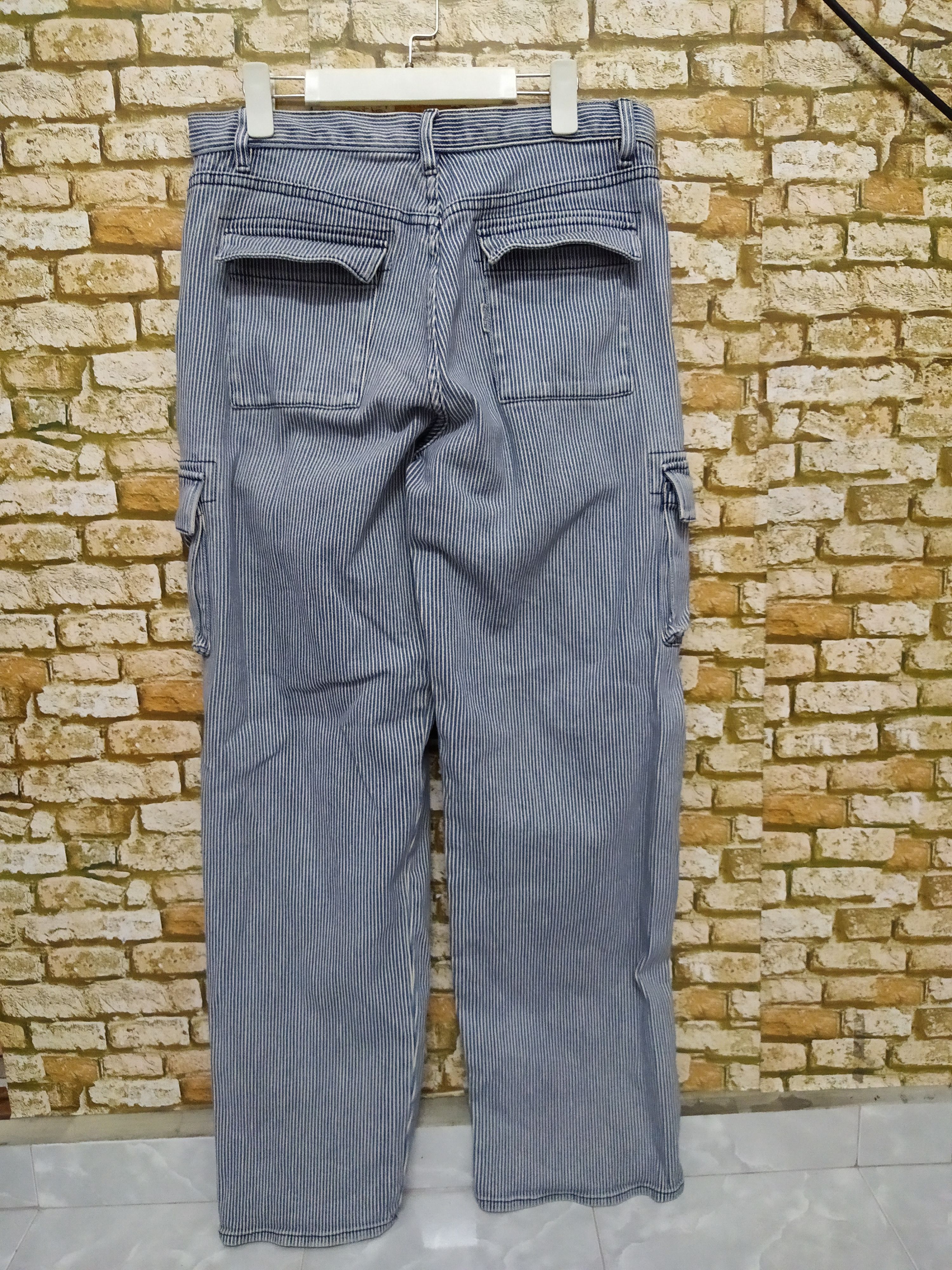 Japanese Brand B.C FACTORY JAPAN HICKORY STRIPE CARGO DENIM (B666) w33 Size US 33 - 1 Thumbnail