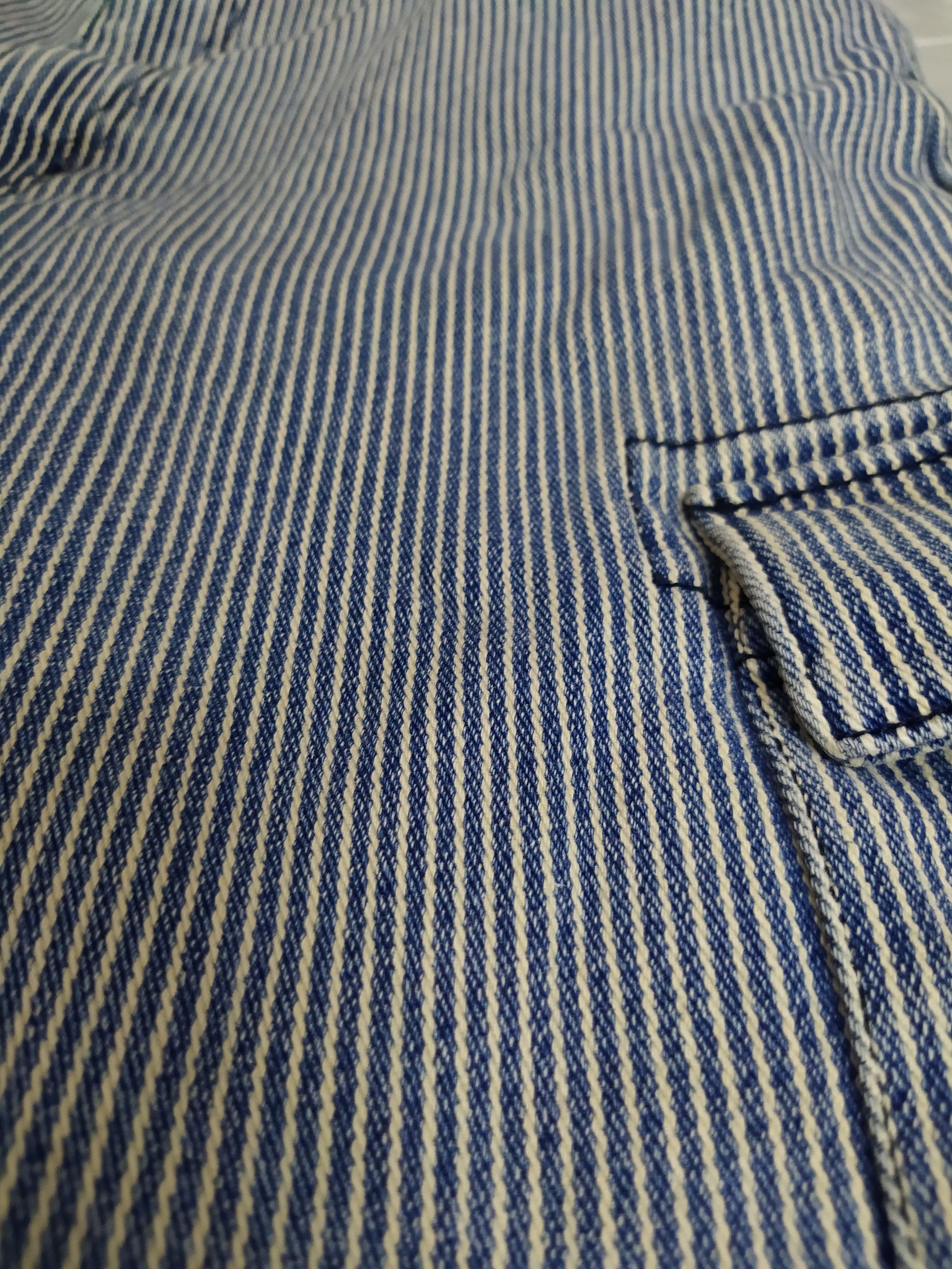 Japanese Brand B.C FACTORY JAPAN HICKORY STRIPE CARGO DENIM (B666) w33 Size US 33 - 7 Thumbnail
