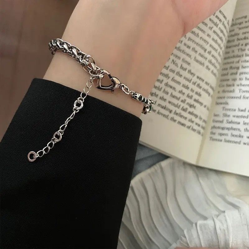 Jewelry × Vintage Square Zircon Thick Bracelet Size ONE SIZE - 4 Thumbnail