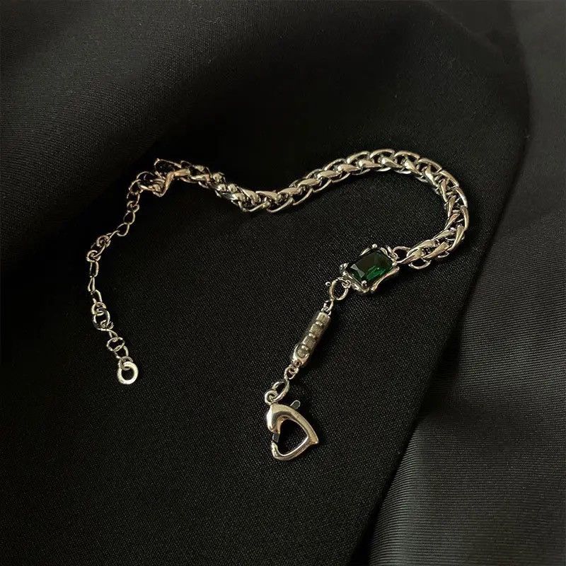Jewelry × Vintage Square Zircon Thick Bracelet Size ONE SIZE - 3 Thumbnail