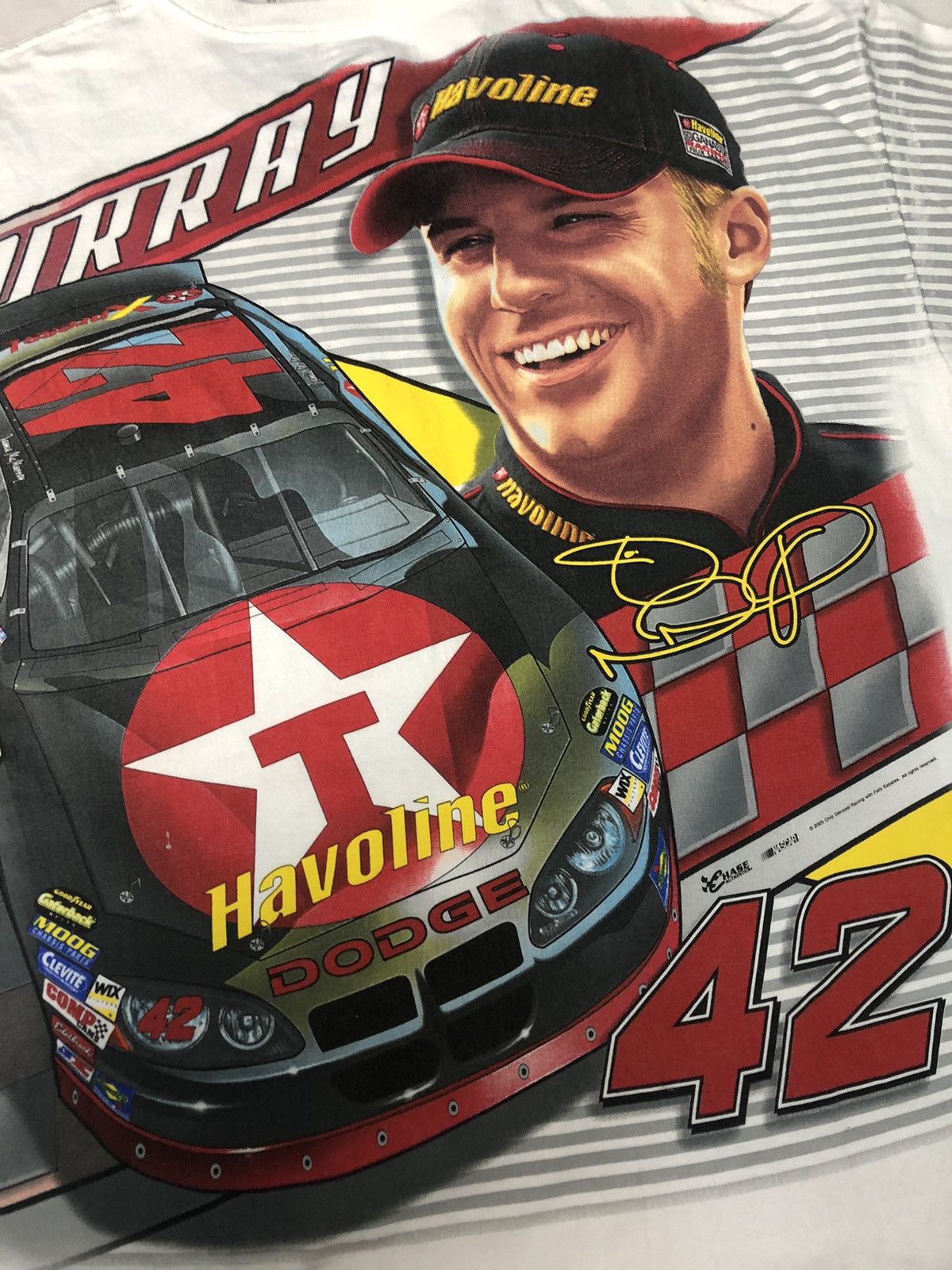 NASCAR Vintage Jamie Mc Murray Nascar Champion Full Print T-Shirt Size US L / EU 52-54 / 3 - 3 Thumbnail