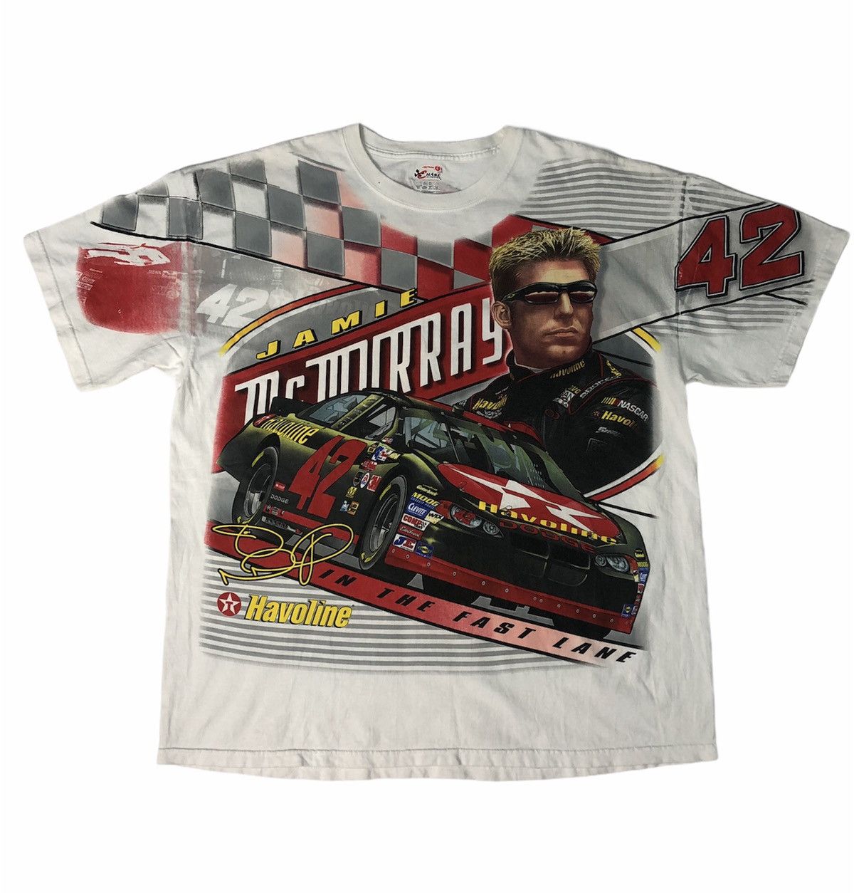 NASCAR Vintage Jamie Mc Murray Nascar Champion Full Print T-Shirt Size US L / EU 52-54 / 3 - 2 Thumbnail