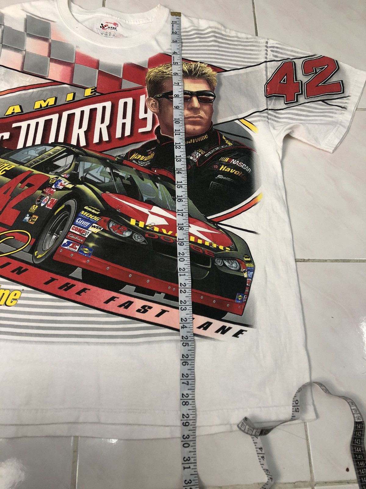 NASCAR Vintage Jamie Mc Murray Nascar Champion Full Print T-Shirt Size US L / EU 52-54 / 3 - 7 Thumbnail