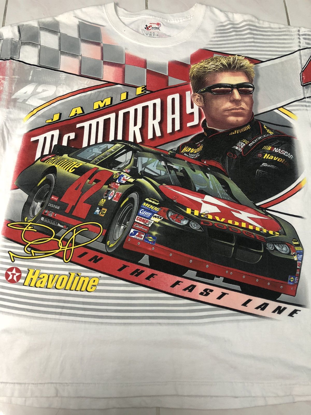 NASCAR Vintage Jamie Mc Murray Nascar Champion Full Print T-Shirt Size US L / EU 52-54 / 3 - 5 Thumbnail