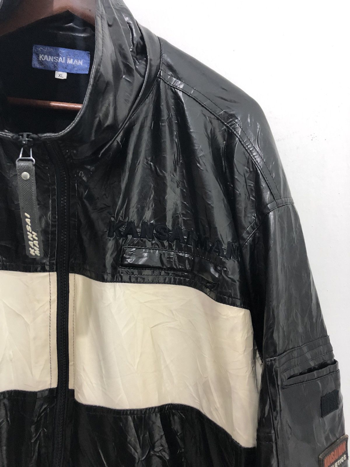 Japanese Brand × Kansai Yamamoto Kansai Man Big Logo Waterproofs Jacket Size US XL / EU 56 / 4 - 4 Thumbnail