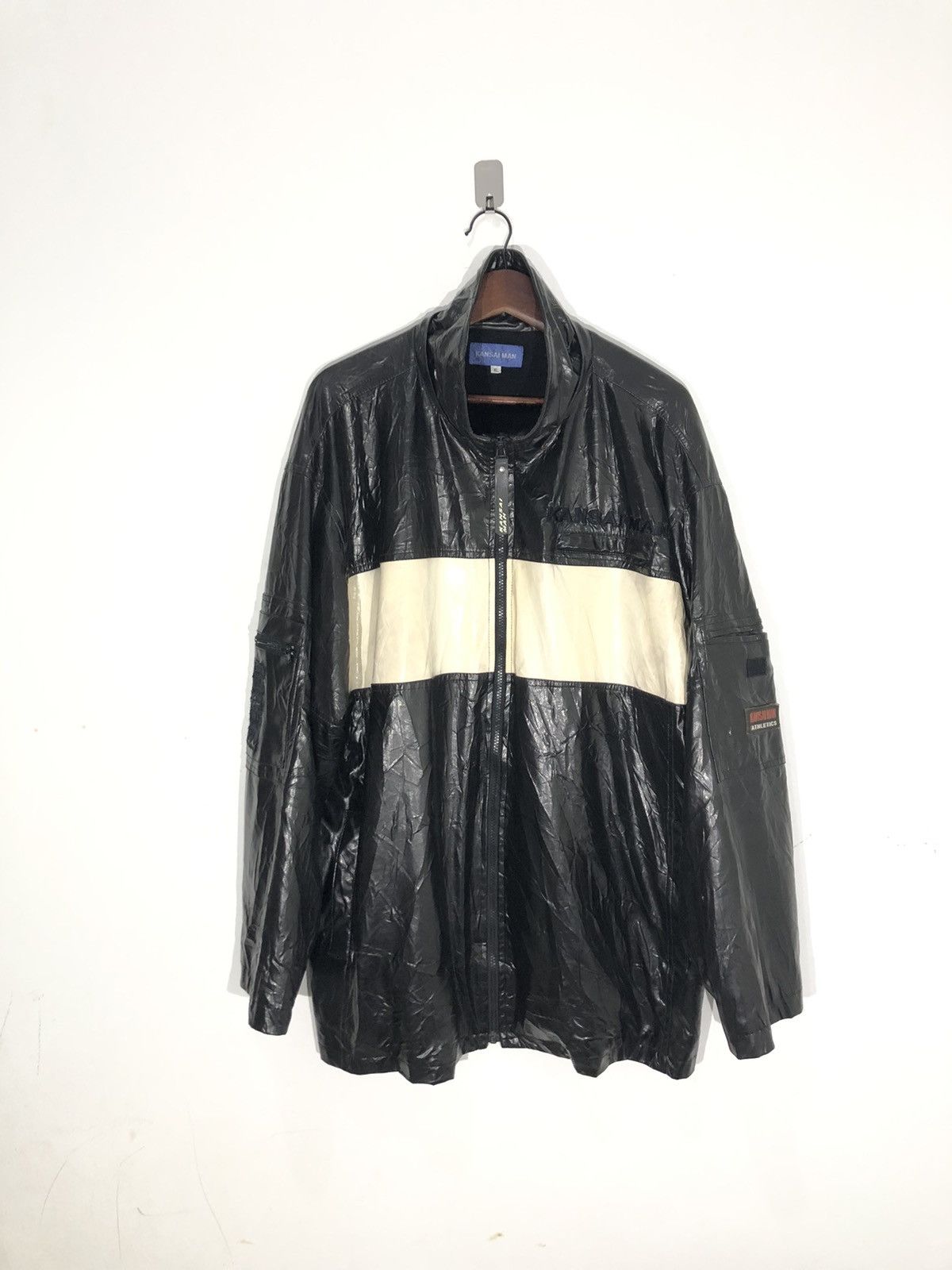Japanese Brand × Kansai Yamamoto Kansai Man Big Logo Waterproofs Jacket Size US XL / EU 56 / 4 - 3 Thumbnail
