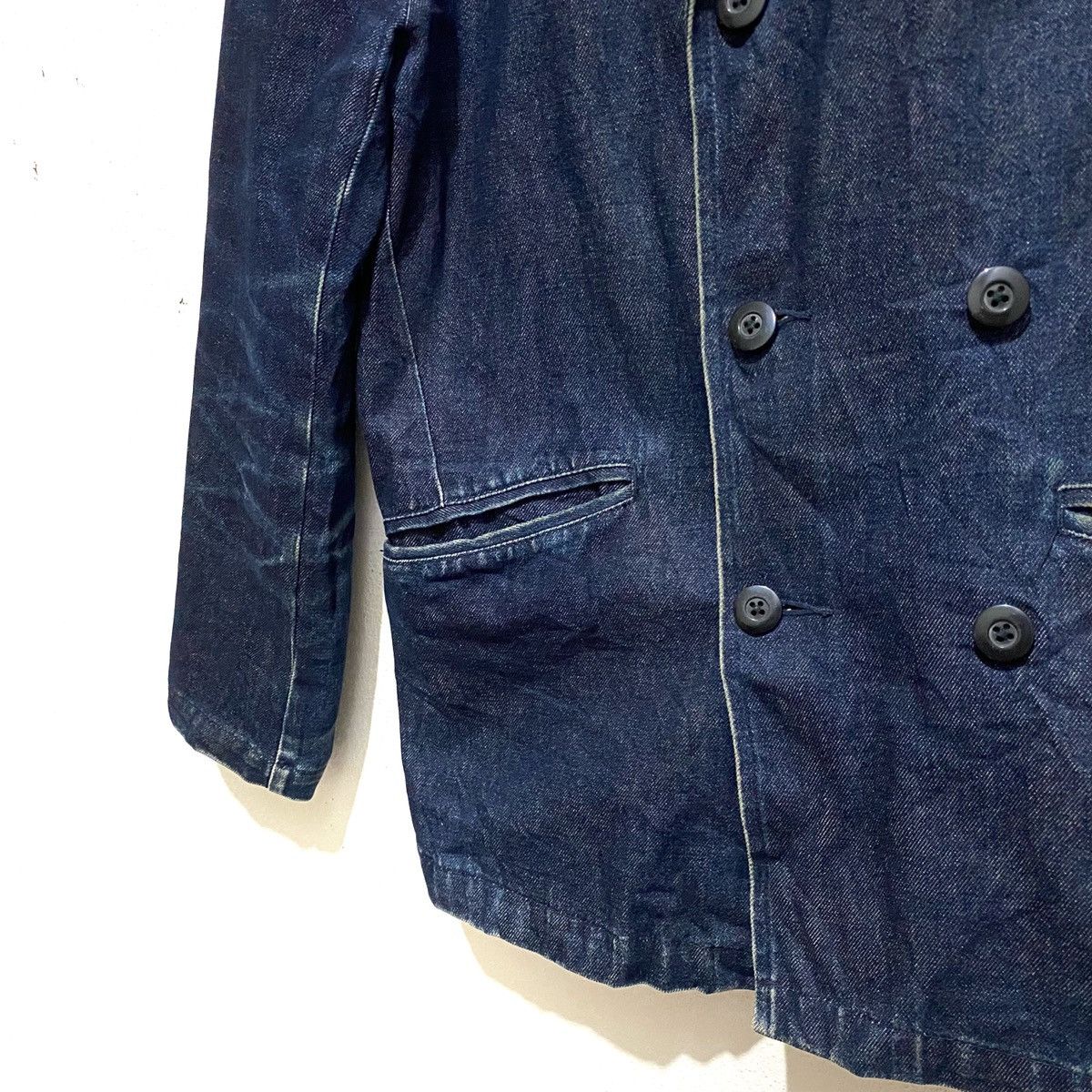 Vintage Denim Blue Jacket Japan Peacoat