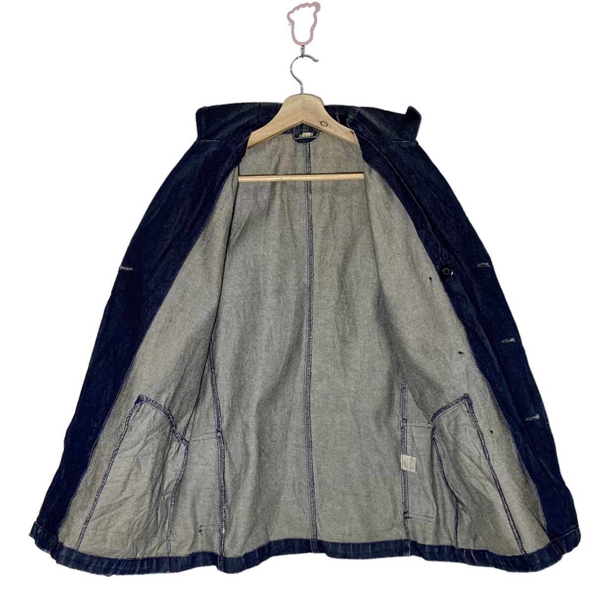 Vintage Denim Blue Jacket Japan Peacoat