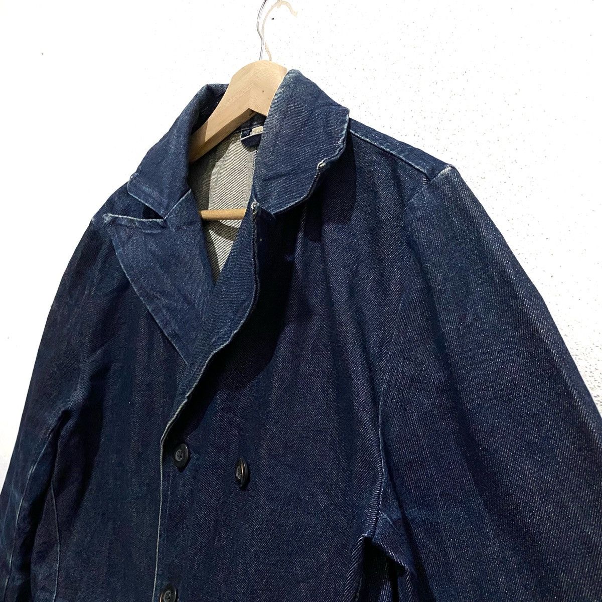 Vintage Denim Blue Jacket Japan Peacoat