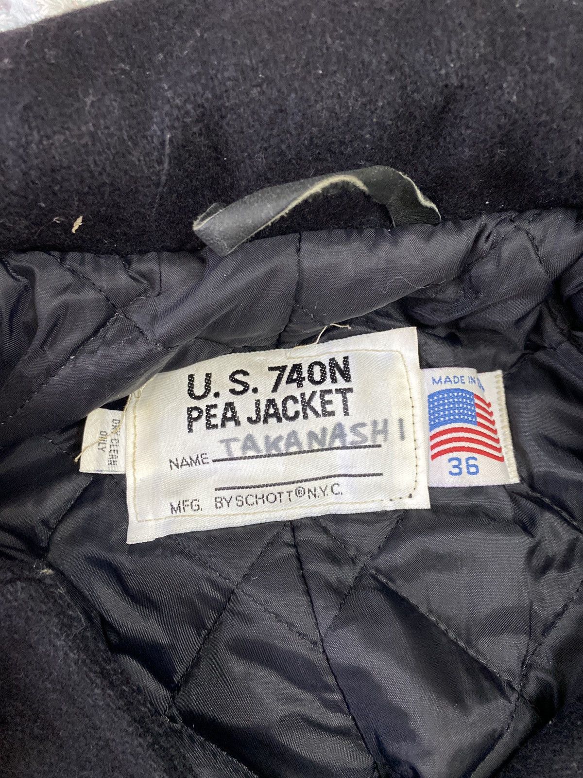 Schott × Vintage VINTAGE US 740N SCHOTT NAVY PEA COAT Size US M / EU 48-50 / 2 - 11 Thumbnail
