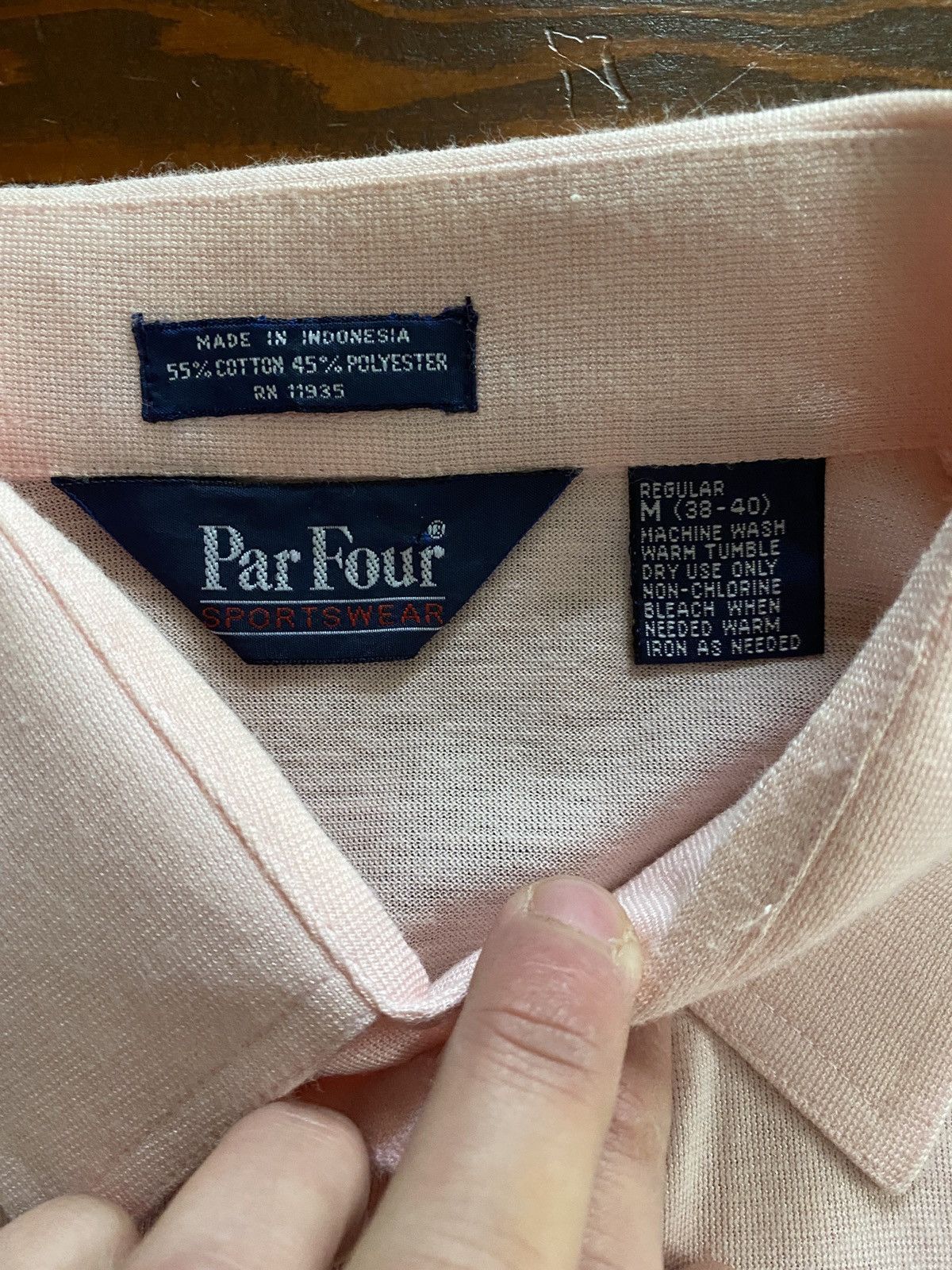 Vintage Vintage 80’s Par Four Pink Single Stitch Golf Polo Size US M / EU 48-50 / 2 - 5 Thumbnail