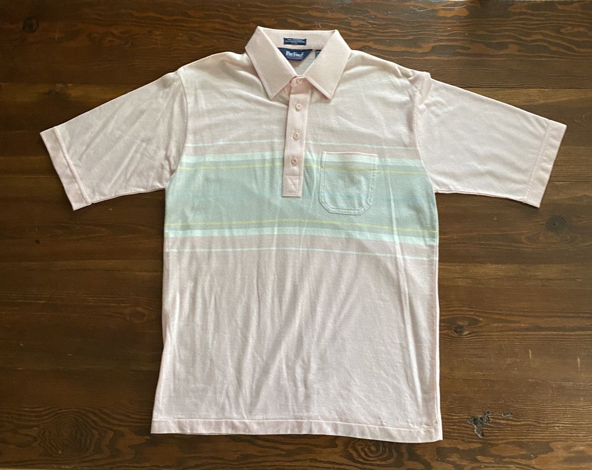 Vintage Vintage 80’s Par Four Pink Single Stitch Golf Polo Size US M / EU 48-50 / 2 - 1 Thumbnail