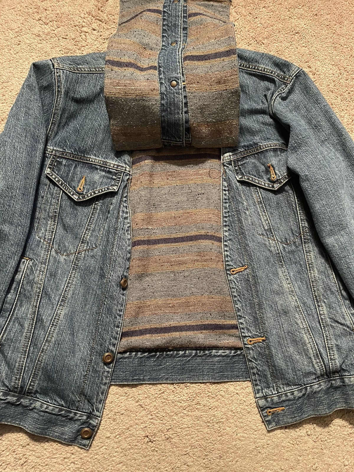 Japanese Brand × Maison MIHARA YASUHIRO Mihara Yasuhiro Pleated Jean Jacket Medium M Sosu Co LTD Size US M / EU 48-50 / 2 - 5 Thumbnail