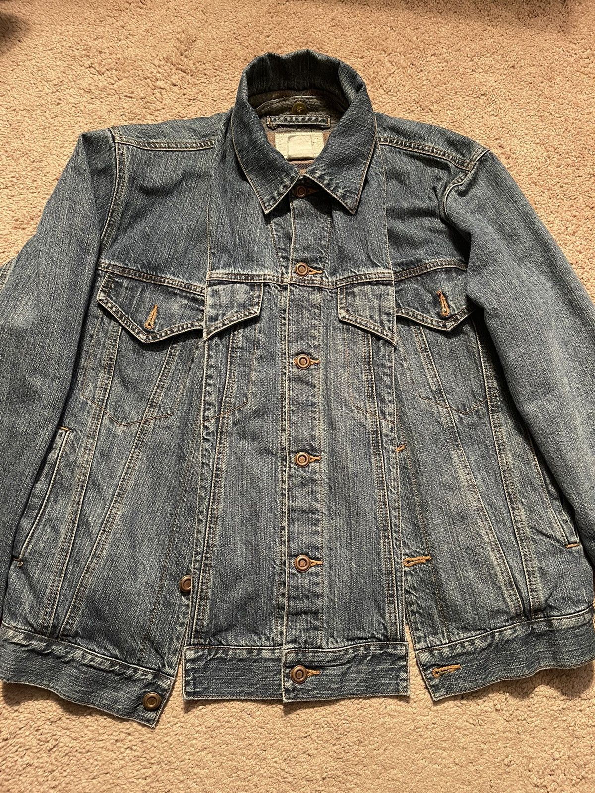 Japanese Brand × Maison MIHARA YASUHIRO Mihara Yasuhiro Pleated Jean Jacket Medium M Sosu Co LTD Size US M / EU 48-50 / 2 - 3 Thumbnail
