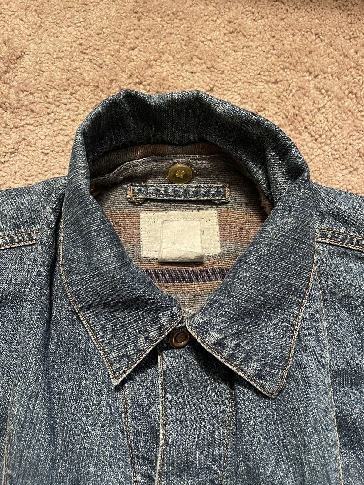 Japanese Brand × Maison MIHARA YASUHIRO Mihara Yasuhiro Pleated Jean Jacket Medium M Sosu Co LTD Size US M / EU 48-50 / 2 - 6 Thumbnail