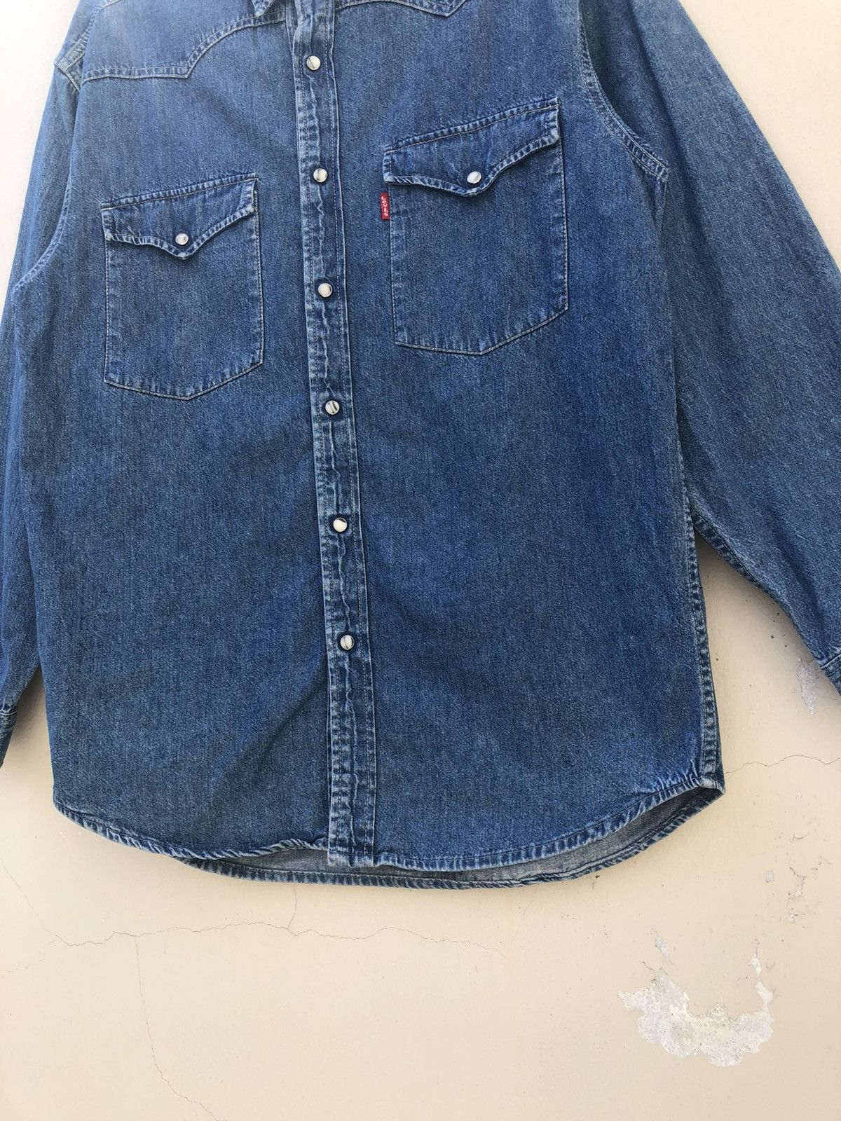 Levi's Vintage Levi’s Snap Button Denim Western Shirt Size US L / EU 52-54 / 3 - 4 Thumbnail