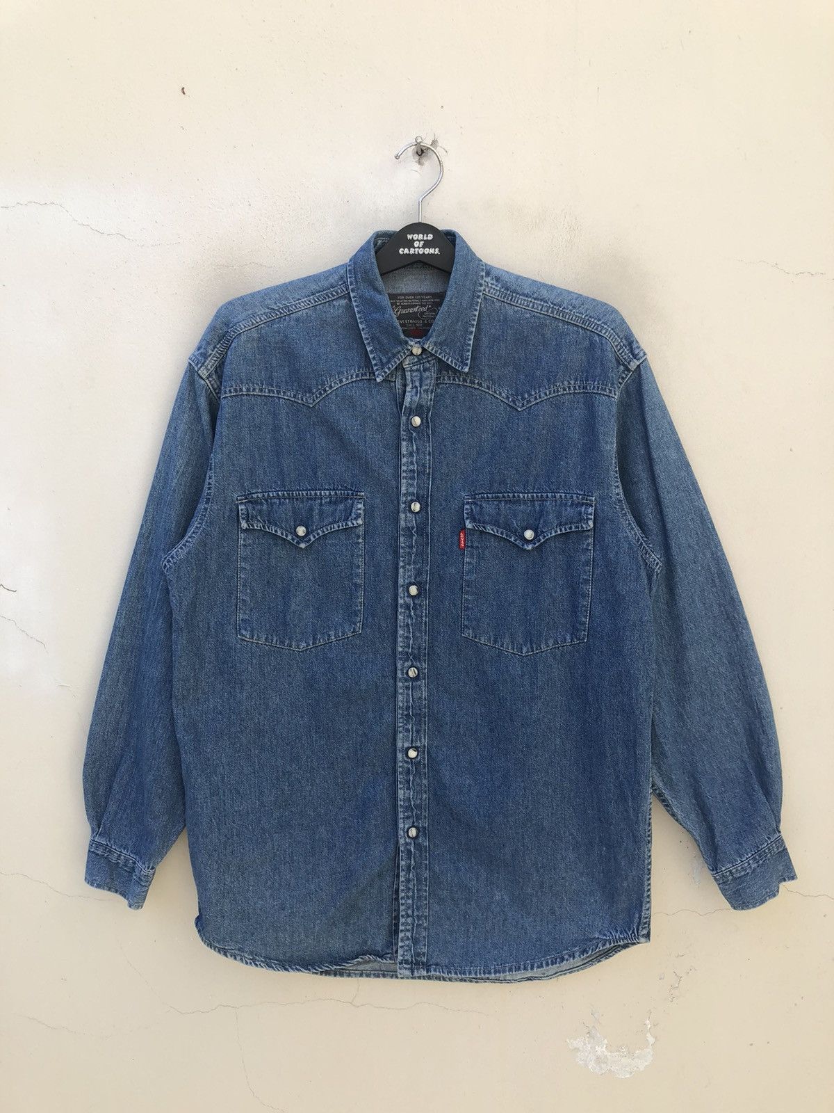 Levi's Vintage Levi’s Snap Button Denim Western Shirt Size US L / EU 52-54 / 3 - 1 Thumbnail