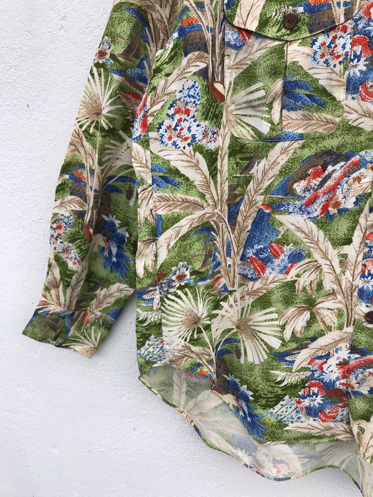 Japanese Brand Made In Japan Odds On by Akira O. floral Shirts Size L / US 10 / IT 46 - 4 Thumbnail