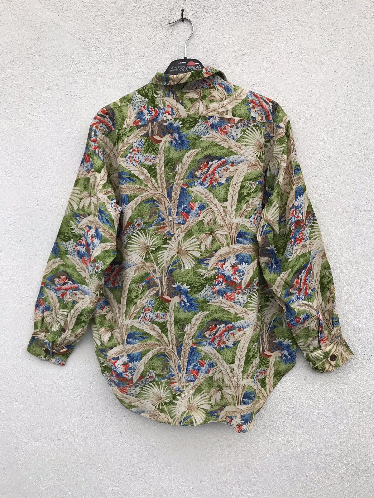 Japanese Brand Made In Japan Odds On by Akira O. floral Shirts Size L / US 10 / IT 46 - 6 Thumbnail