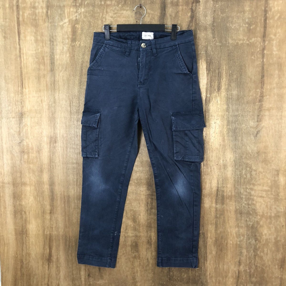 Designer × JACHS NY Jachs Dark Blue Cargo Multipocket pants #6243 Size US 29 - 1 Thumbnail