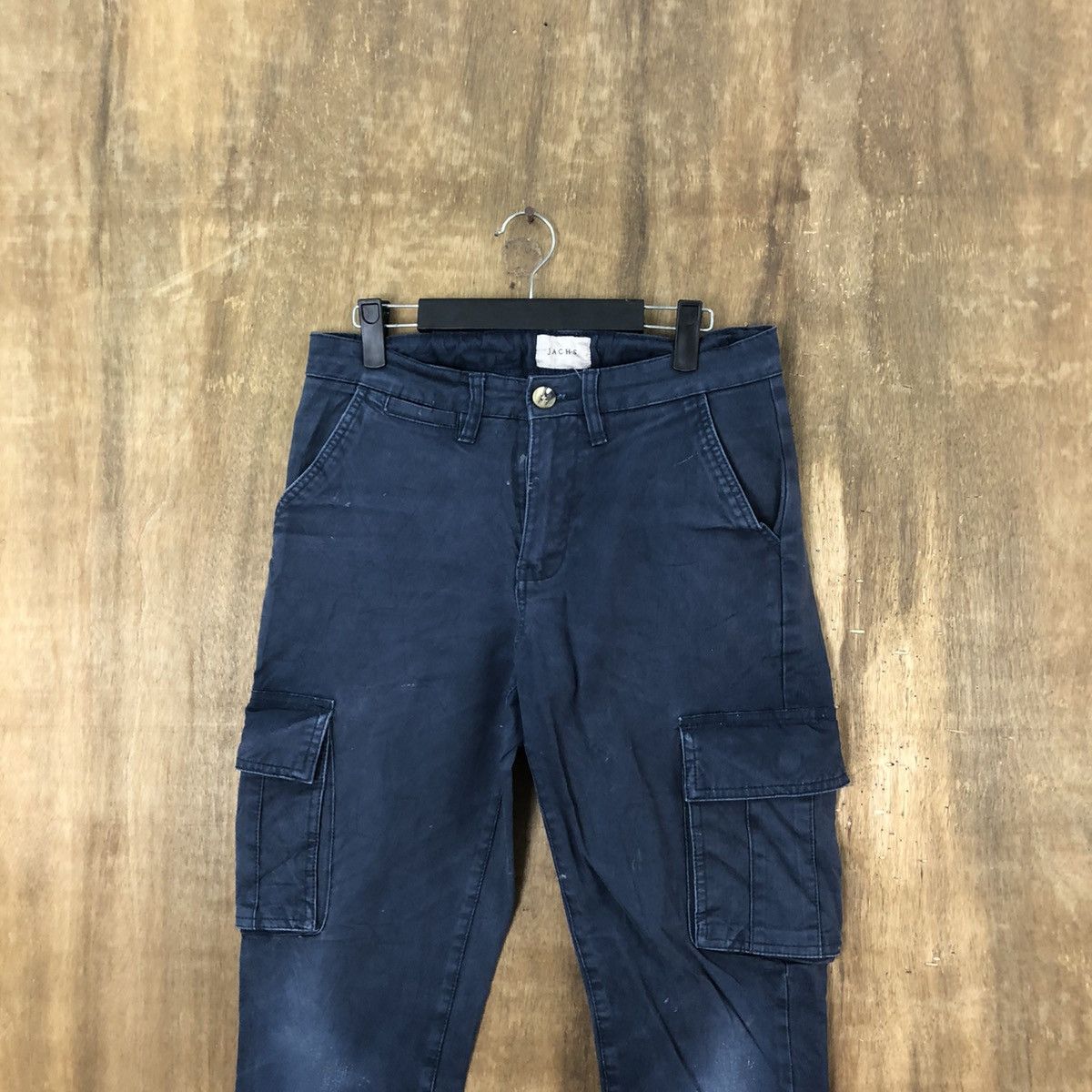 Designer × JACHS NY Jachs Dark Blue Cargo Multipocket pants #6243 Size US 29 - 2 Thumbnail