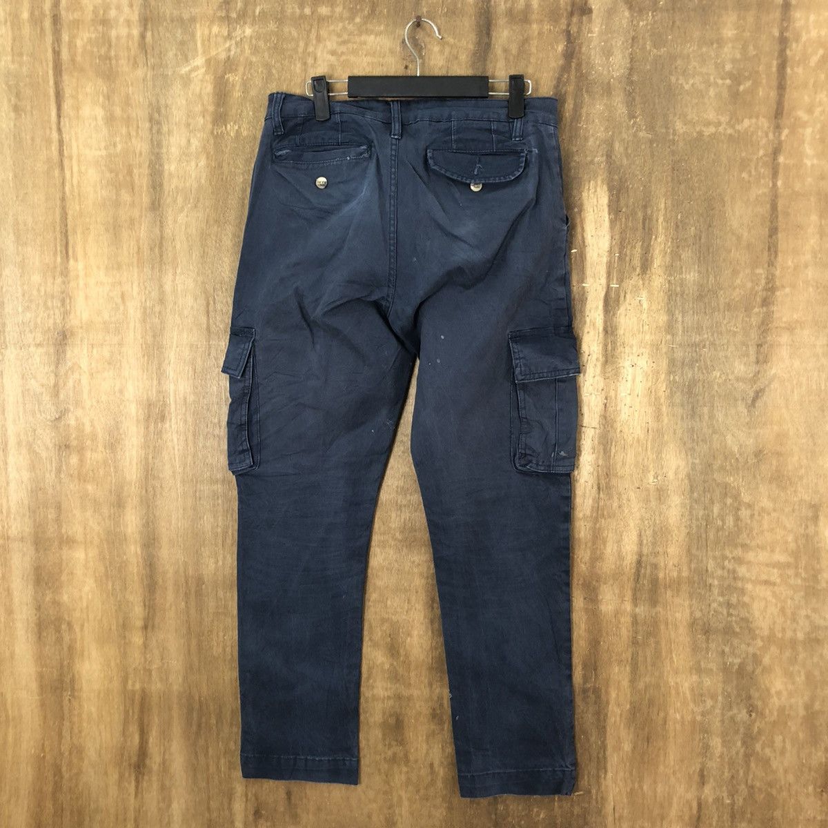 Designer × JACHS NY Jachs Dark Blue Cargo Multipocket pants #6243 Size US 29 - 9 Thumbnail