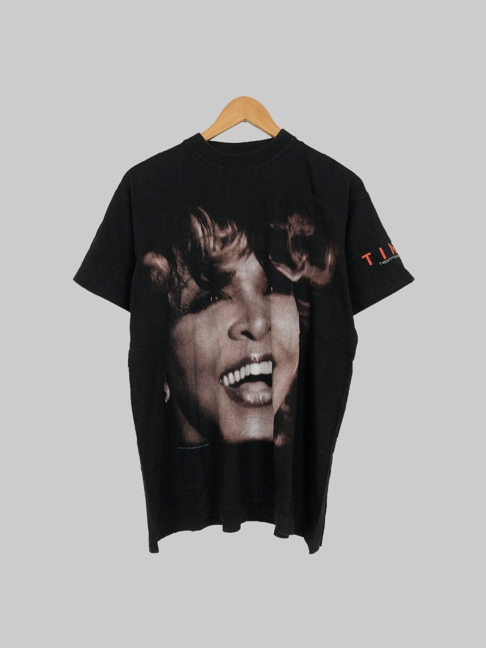 image of Band Tees x Rock T Shirt Vintage 1999 Tina Turner Twenty Four Seven (Elton John) in Black (Size Lar