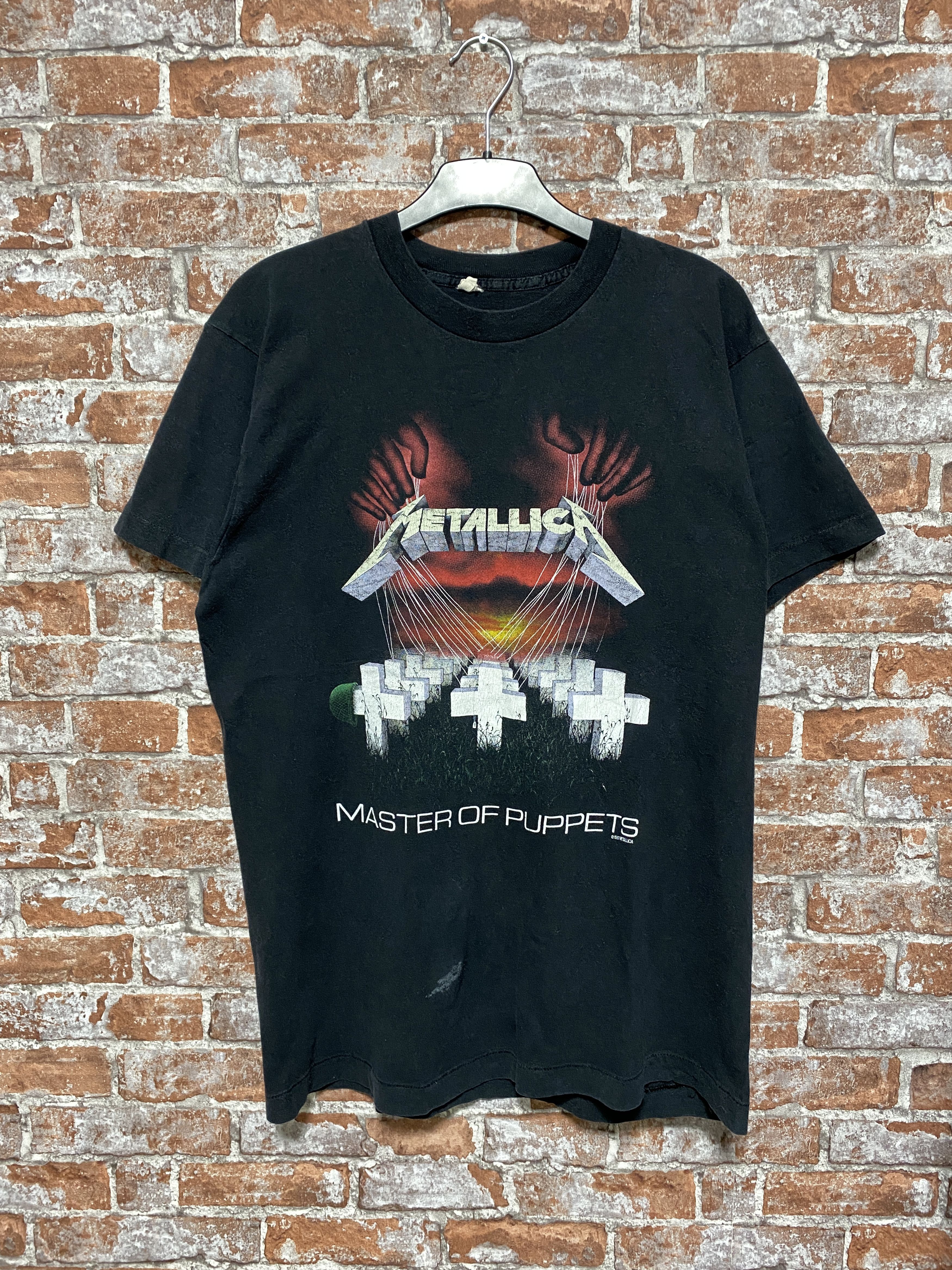 Image of Band Tees x Metallica 1987 Vintage Muster Of Puppets Tee in Black, Men's (Size XL)