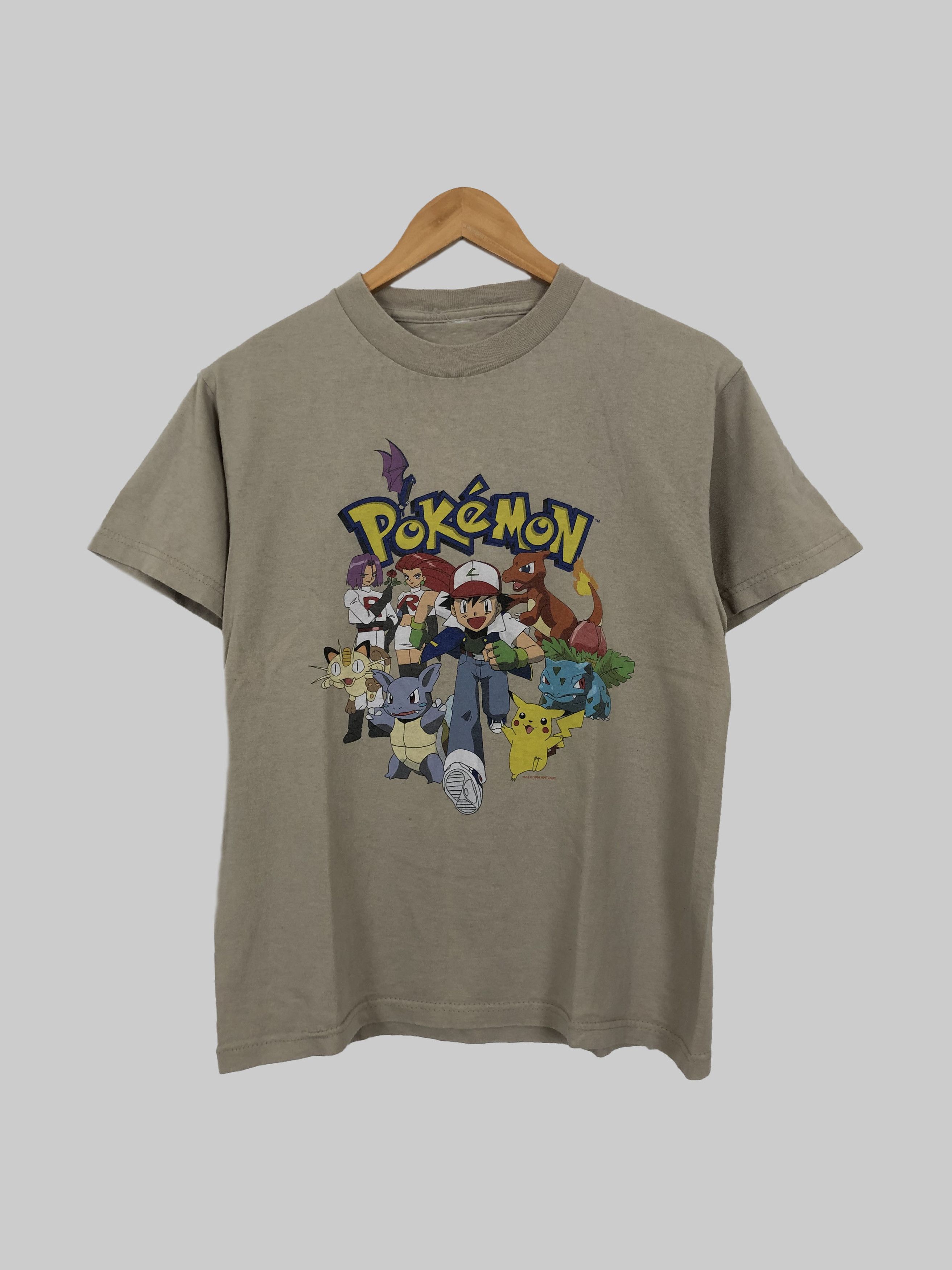 image of Nintendo x Pokemon Vintage 1999 Pokemon (Dragon Ball One Piece Sailor Moon) in Beige (Size Small)