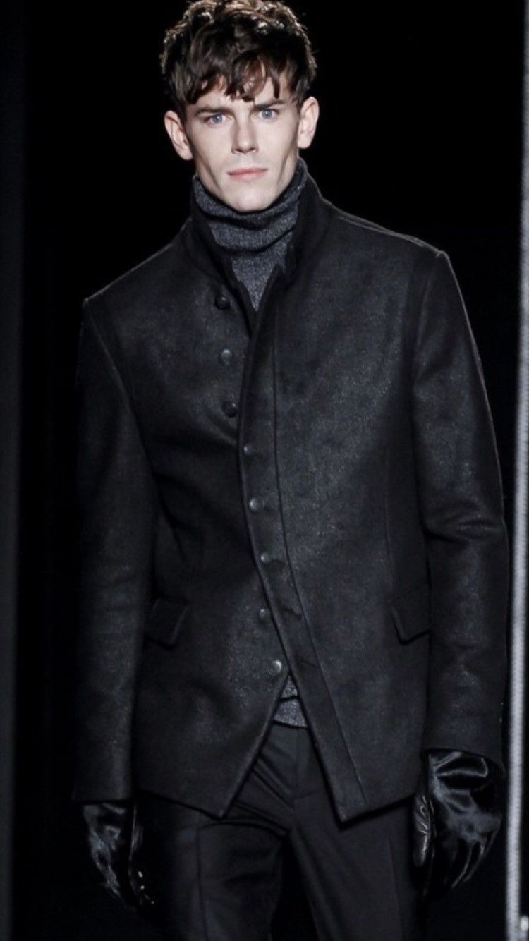 John Varvatos Leather effect cutaway jacket. 52 Size US L / EU 52-54 / 3 - 1 Thumbnail