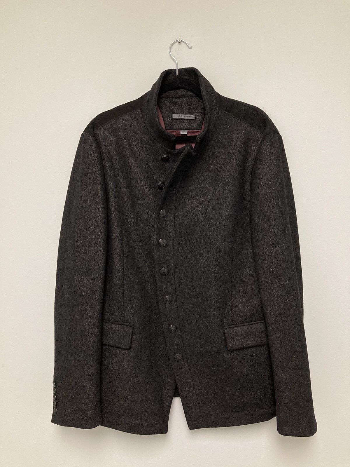 John Varvatos Leather effect cutaway jacket. 52 Size US L / EU 52-54 / 3 - 6 Thumbnail