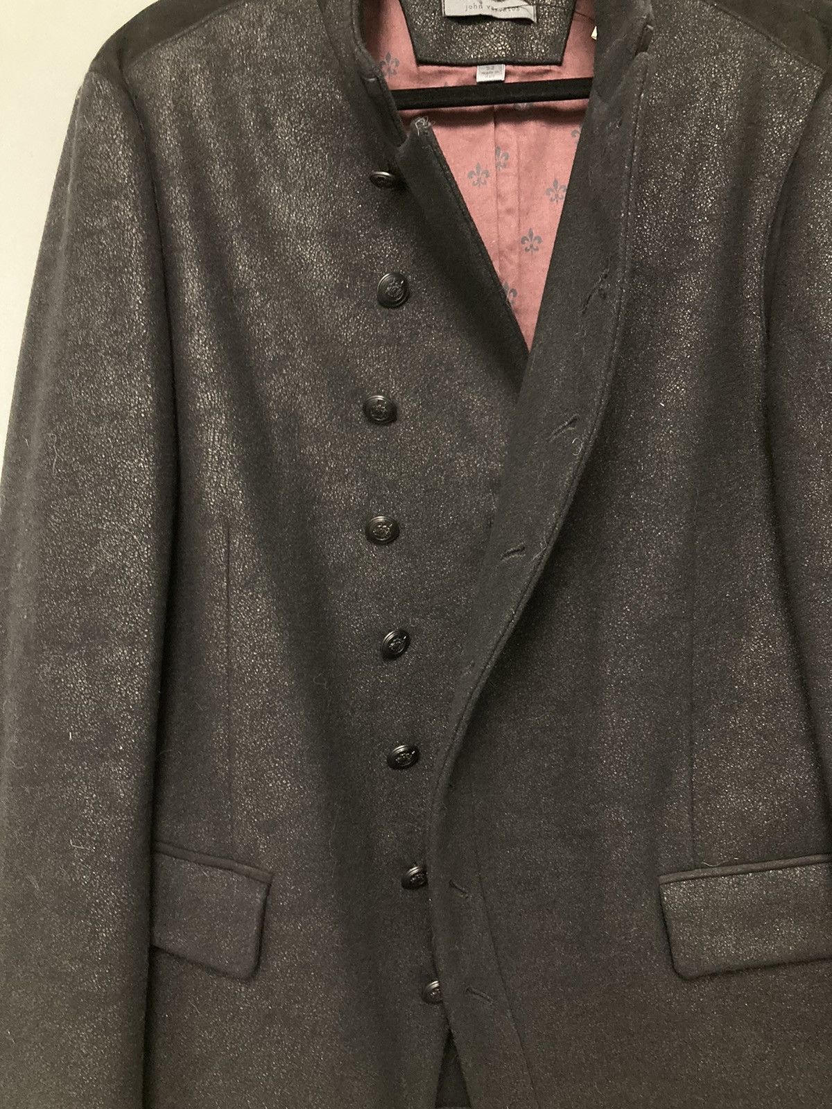 John Varvatos Leather effect cutaway jacket. 52 Size US L / EU 52-54 / 3 - 5 Thumbnail