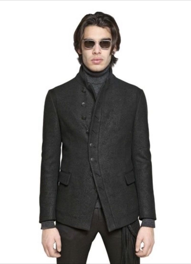 John Varvatos Leather effect cutaway jacket. 52 Size US L / EU 52-54 / 3 - 2 Thumbnail