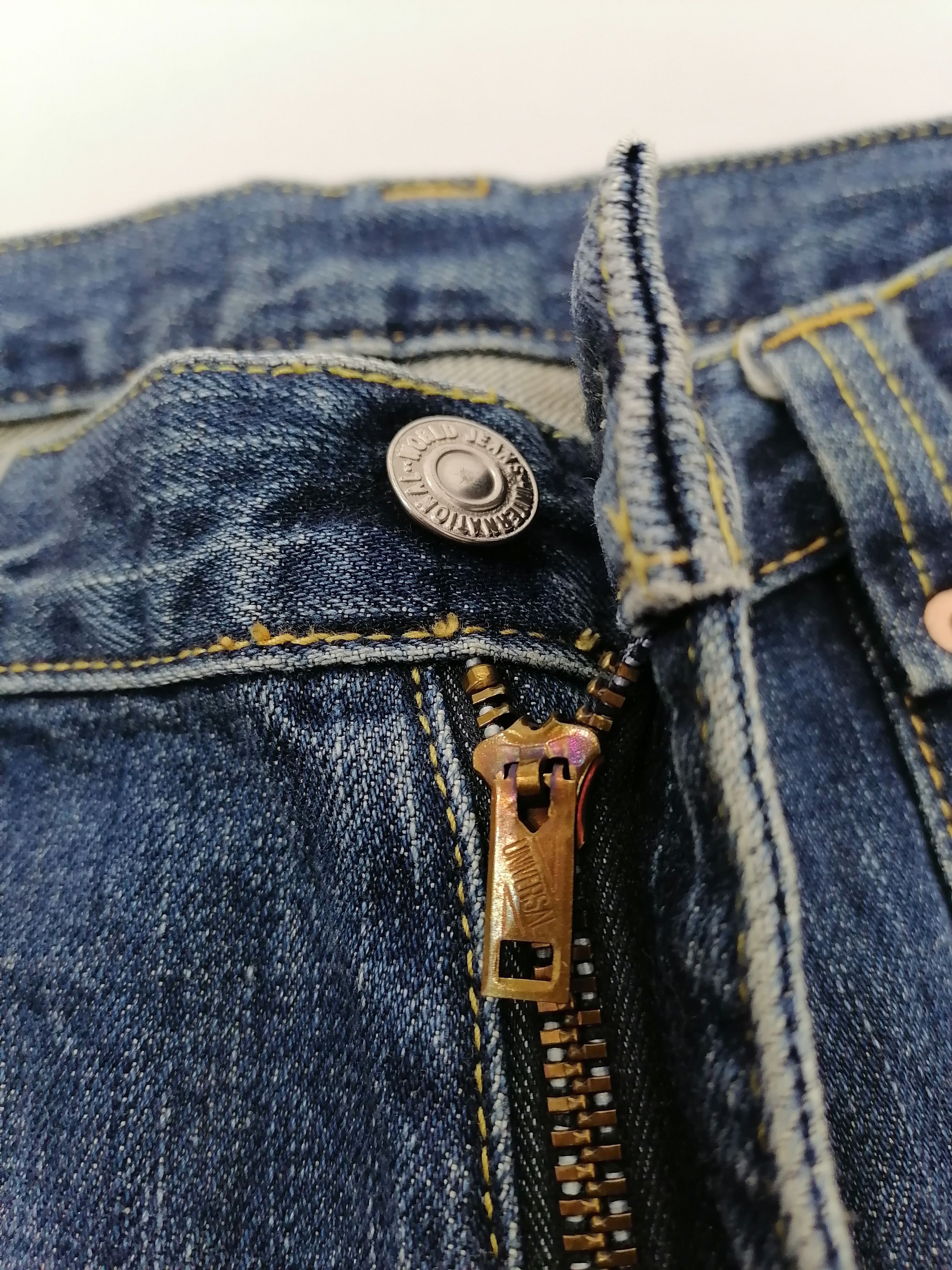 Japanese Brand World International Universal Denim Jeans Size US 33 - 3 Thumbnail