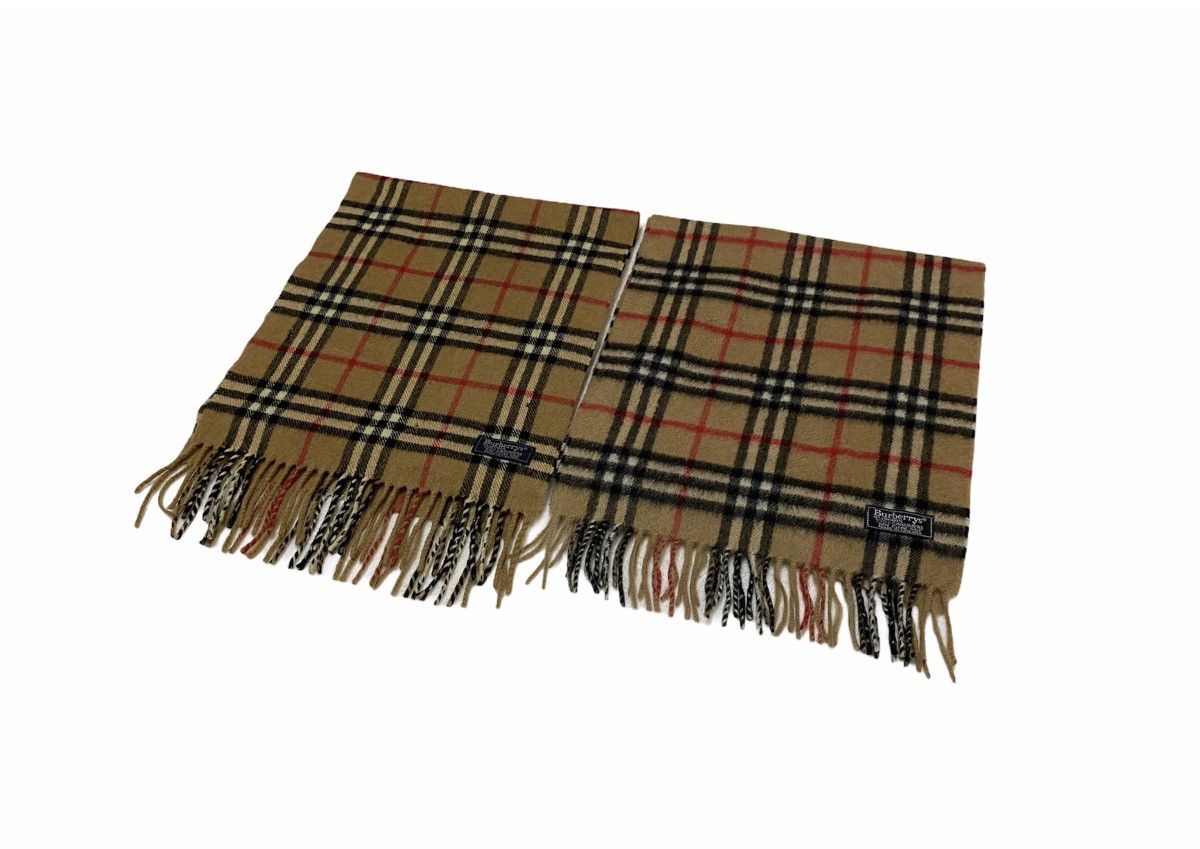 Burberry × Burberry Prorsum × Vintage Combo 1990s Burberrys Cashmere Scarf Made In England Size ONE SIZE - 1 Thumbnail