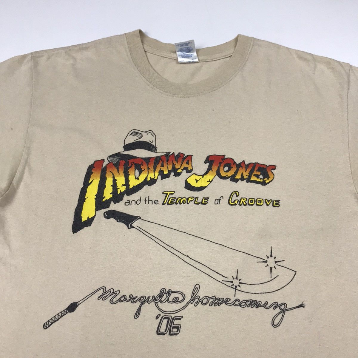 Vintage INDIANA JONES and the temple of groove promo t-shirt Size US L / EU 52-54 / 3 - 3 Thumbnail