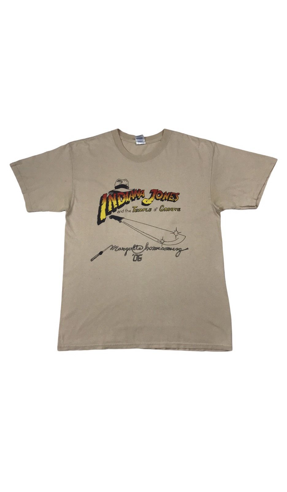 Vintage INDIANA JONES and the temple of groove promo t-shirt Size US L / EU 52-54 / 3 - 1 Thumbnail