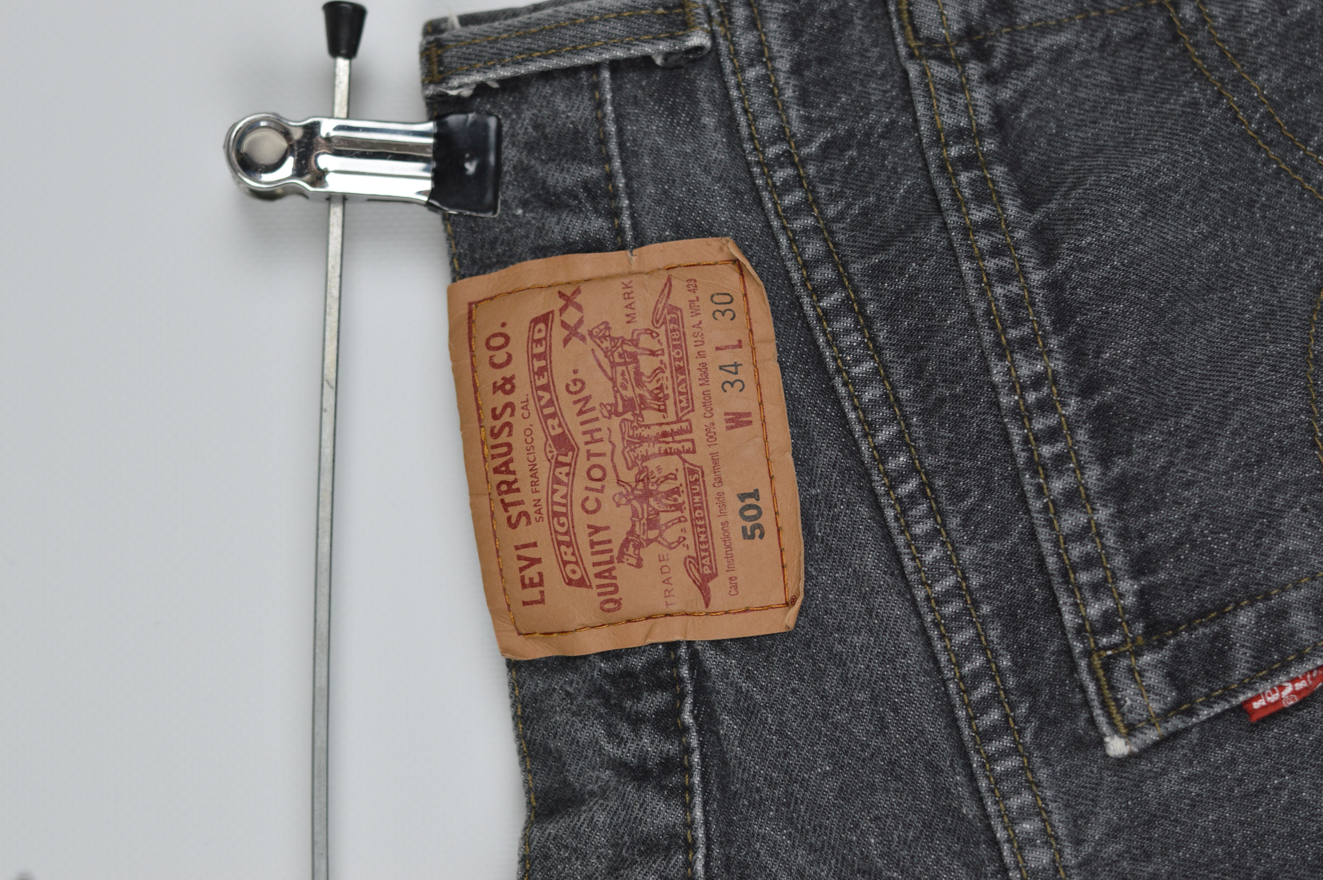 Levi's × Vintage Vintage Levis 501 Made in USA Jeans Grey Pant Size US 34 / EU 50 - 9 Thumbnail