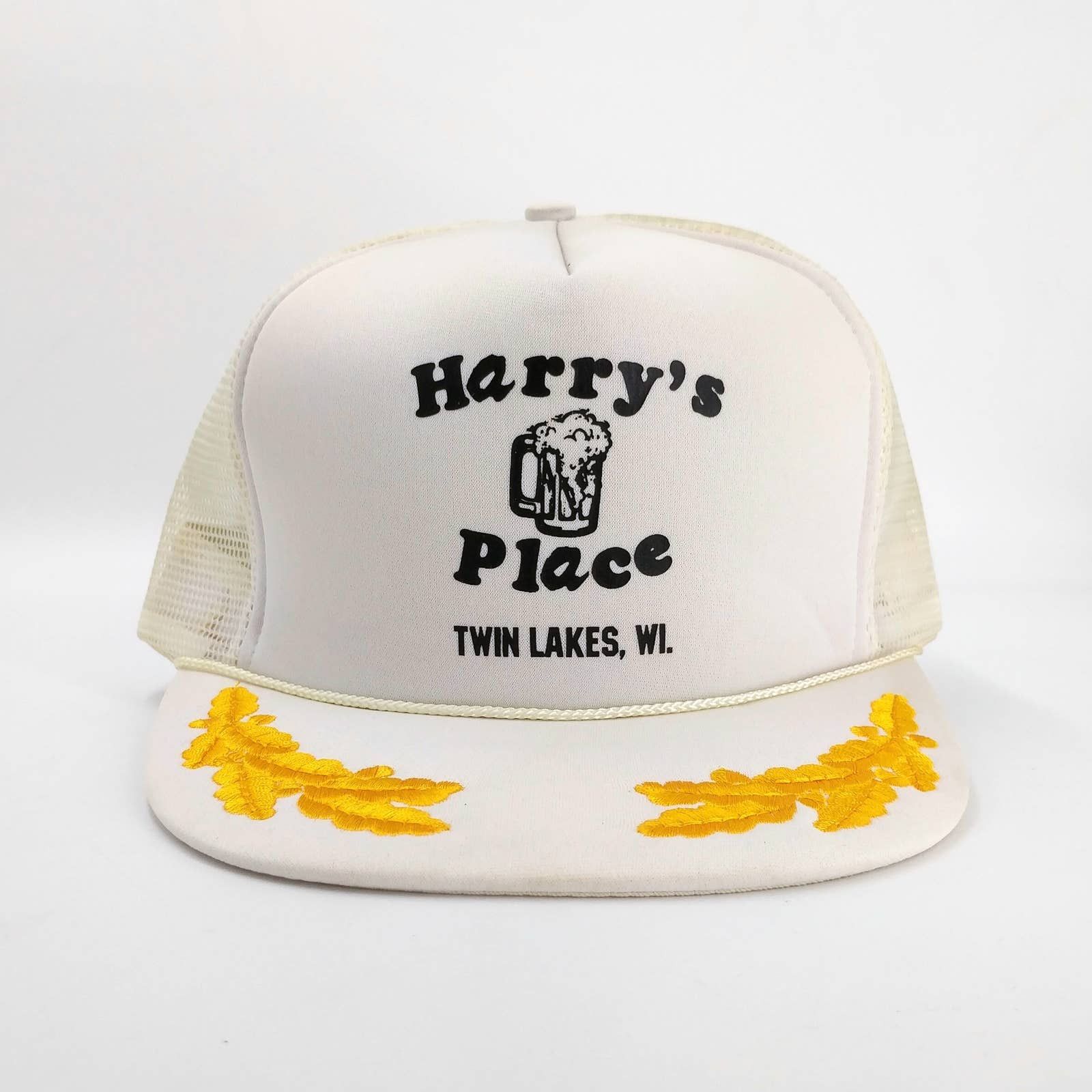 Vintage Vintage Harry's Place Snapback Trucker Hat Gold Leaf Brim Size ONE SIZE - 2 Thumbnail
