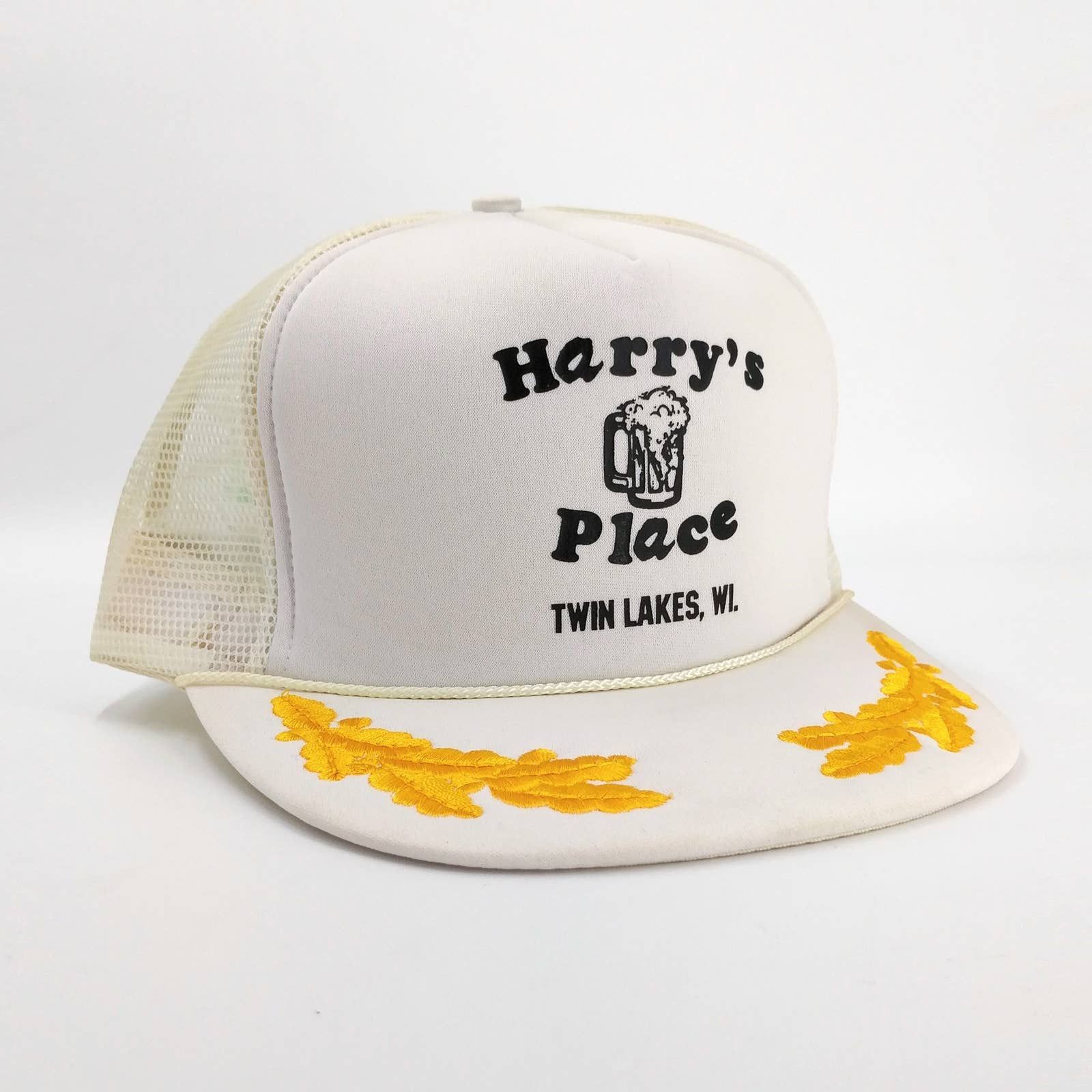 Vintage Vintage Harry's Place Snapback Trucker Hat Gold Leaf Brim Size ONE SIZE - 1 Thumbnail