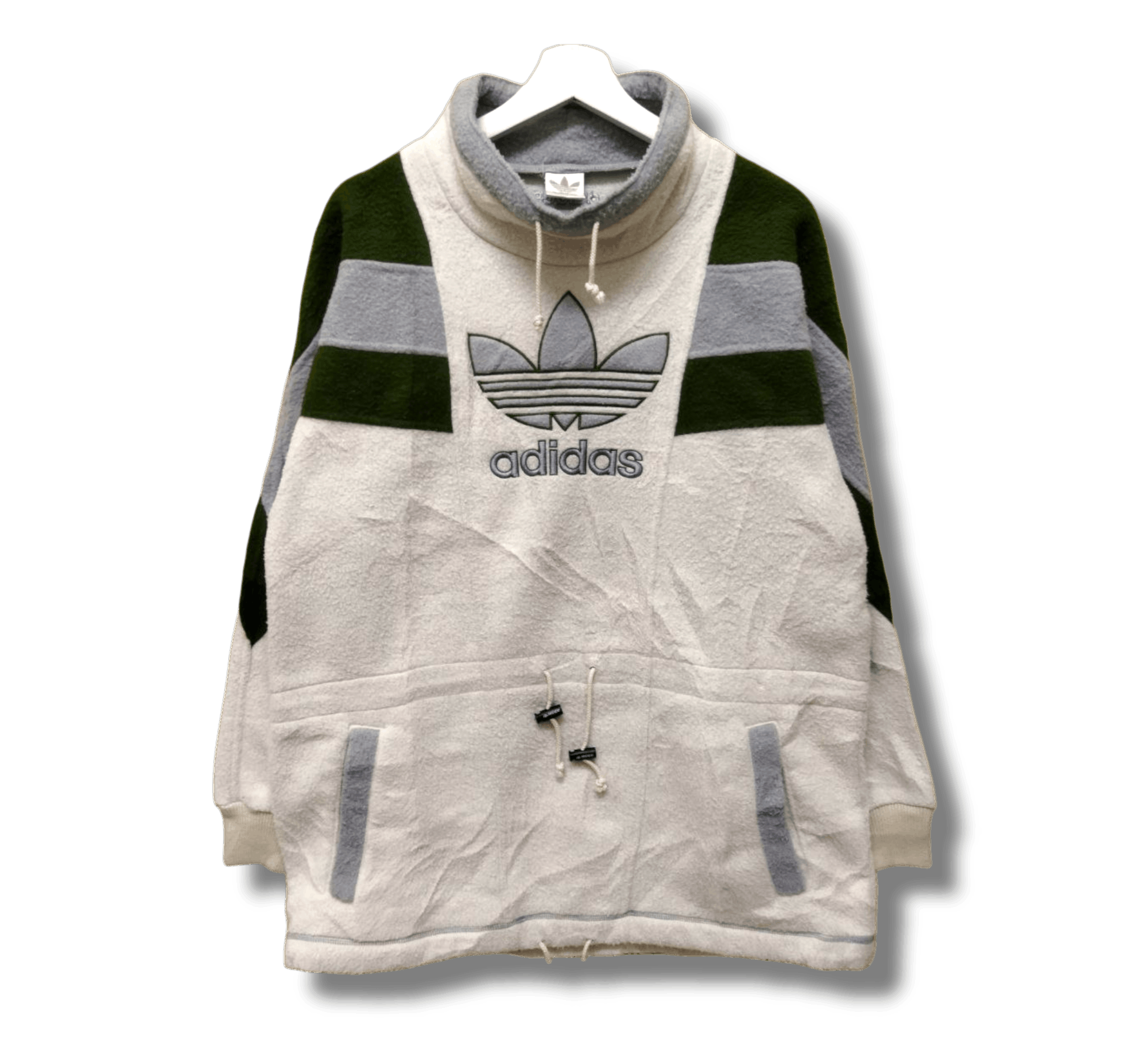 Adidas Vintage Adidas Trefoil Fleece Embroidery Spellout Size US L / EU 52-54 / 3 - 1 Thumbnail