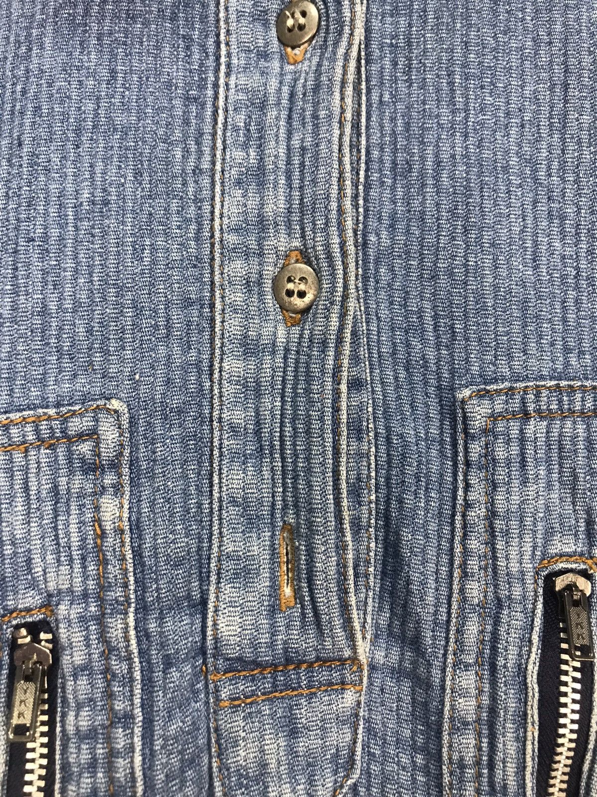 Japanese Brand × Vintage 🔥UNISEX 🔥Vintage pullover denim shirt Size US M / EU 48-50 / 2 - 9 Thumbnail