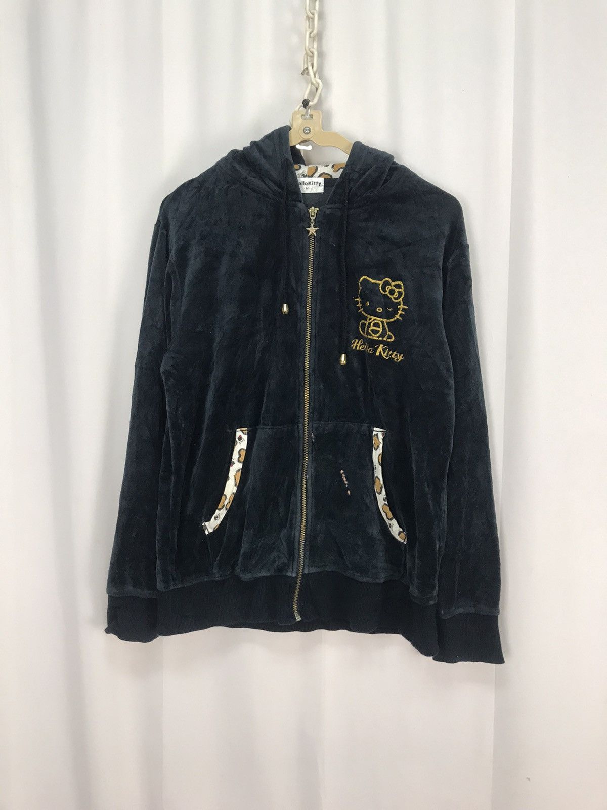 Japanese Brand × Vintage Hello kitty velvet zipper jacket Size M / US 6-8 / IT 42-44 - 8 Thumbnail