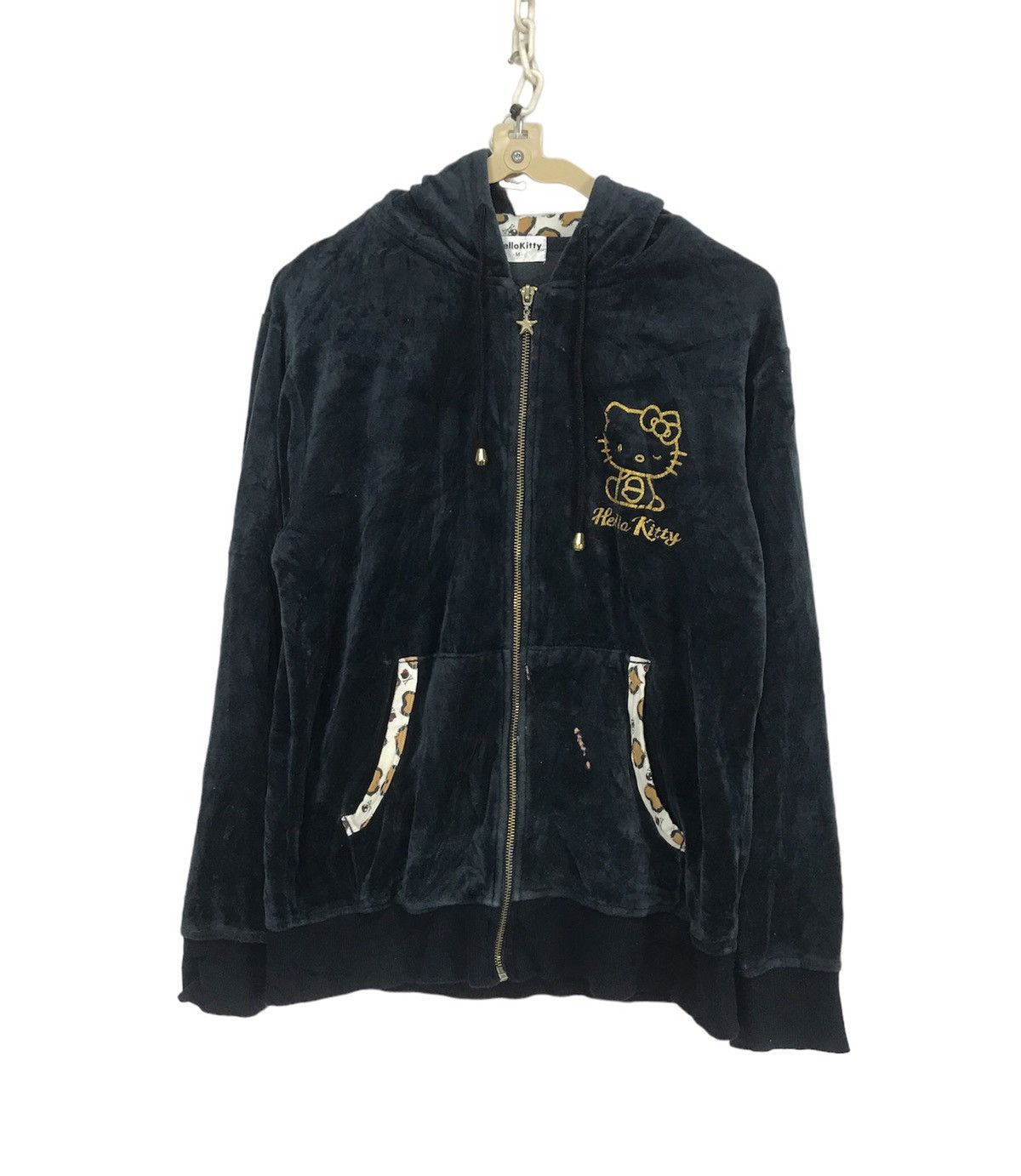 Japanese Brand × Vintage Hello kitty velvet zipper jacket Size M / US 6-8 / IT 42-44 - 1 Thumbnail