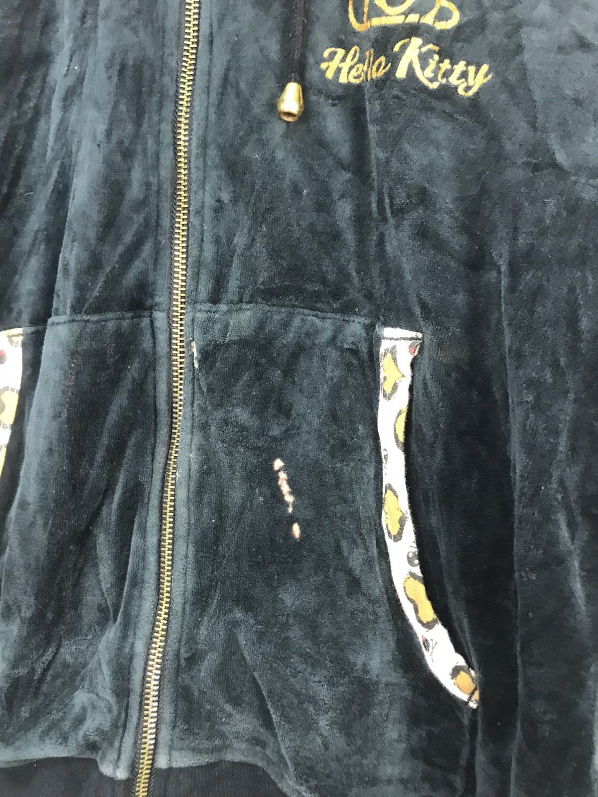 Japanese Brand × Vintage Hello kitty velvet zipper jacket Size M / US 6-8 / IT 42-44 - 7 Thumbnail