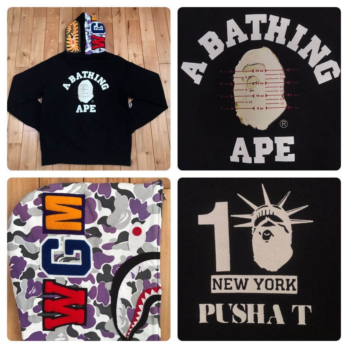 Bape × Pusha T New York 10th Anniversary Shark full zip hoodie PUSHA T Size US L / EU 52-54 / 3 - 1 Thumbnail